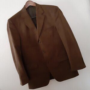 3-Button Blazer * 40R * Andrew Fezza * Fully Lined * Soft, Suede- like, Moleskin